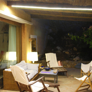 Iluminación exterior. Una casa en Ibiza