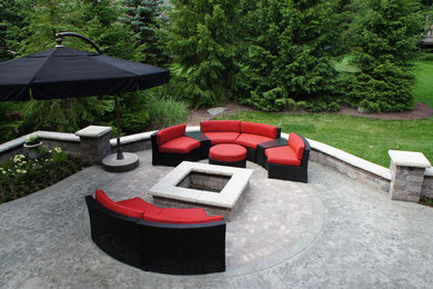 Patio - contemporary patio idea in Detroit