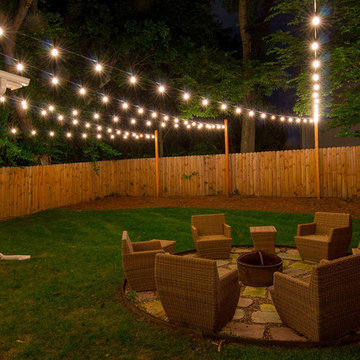 Intimate Backyard String Lighting
