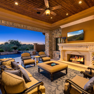 Outdoor Living Area Fireplace