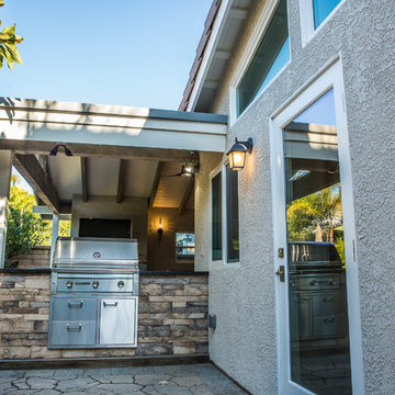 Kitchen & living room addition including an outdoor living space