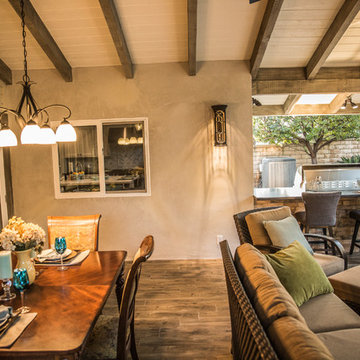 Kitchen & living room addition including an outdoor living space