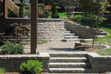 Inspiration for a mid-sized timeless backyard concrete paver patio remodel in Chicago with no cover