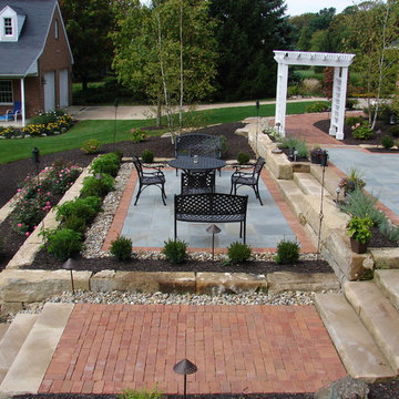 Landscaping and bluestone patio
