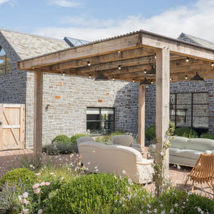 Photo of a rural patio in Cornwall.