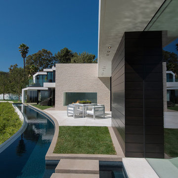 Laurel Way Beverly Hills modern home custom wraparound pool