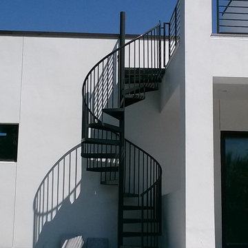 Lauritson residence aluminum spiral stairs-Tampa-Florida