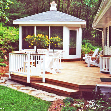 Lincoln, MA three season gazebo and twin decks delivers the best of both worlds