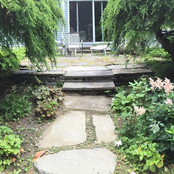 Little Masonry repair job (repair natural stone steps)