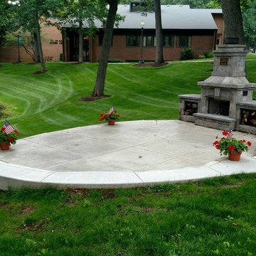 Local College Outdoor Ampitheater and Fireplace
