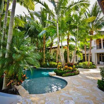 Lush Tropical Pool and Landscape
