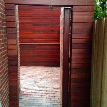 Mahogany Fence for Patio, Outdoor Space in Charlestown, MA