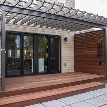 Meranti decking and privacy screen