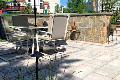 Patio - mid-sized contemporary backyard concrete paver patio idea in Baltimore