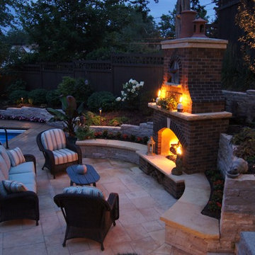 Minneapolis Outdoor Fireplace & Pool