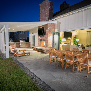 Modern Farmhouse With Traditional Accents - Outdoor Dining Area