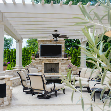 Modern Outdoor Living Space Design - Pelham Manor NY
