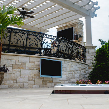 Modern Outdoor Living Space Design - Pelham Manor NY