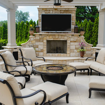 Modern Outdoor Living Space Design - Pelham Manor NY