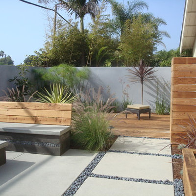 Patio - modern concrete patio idea in San Diego with no cover