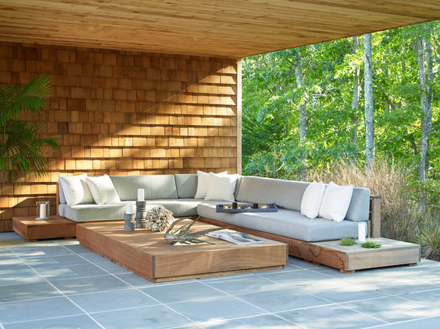 Beach Style Patio by Living Wood Design