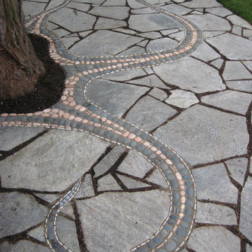 Mosaic and Flagstone Patio
