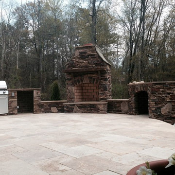 Most stunning outdoor fireplace ever - Fort Mill, SC