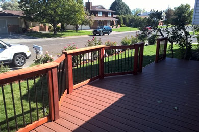 Example of a mountain style patio design in Boise