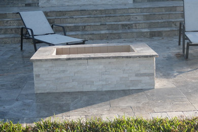 Muller Pool deck , fire pit