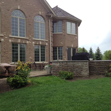 Multi-Level Patio with Hot Tub and Outdoor Bar in Vernon Hills, IL