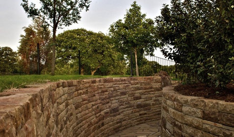 Pile On Style With a Dry-Laid Stone Retaining Wall