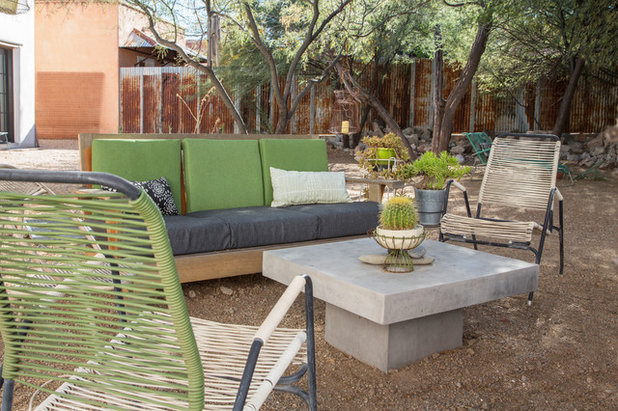 Eclectic Patio by Margot Hartford Photography