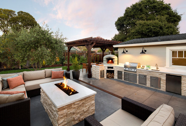 Traditional Patio by Harrell Design + Build