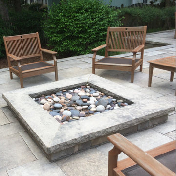 Naperville Fire Pit with River Rock