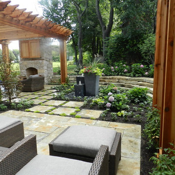 Naperville Patio, Steppers and Pergola