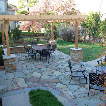 Natural stone patio & walls