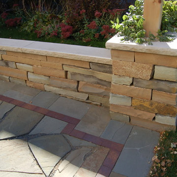 Natural stone patio & walls
