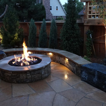 Naturalistic Fire Feature at Night