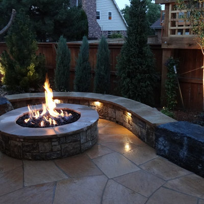 Inspiration for a contemporary patio remodel in Denver