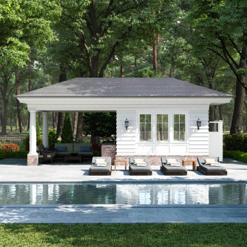 NEW CANAAN - GARAGE AND POOL HOUSE ADDITION