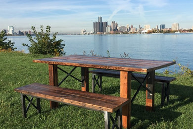 North End Rough Sawn 'Urban Farmhouse' style Dining table & Benches