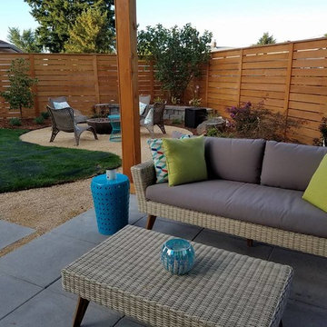 Northeast Portland - Blessing Landscape Design, Client Installed Backyard