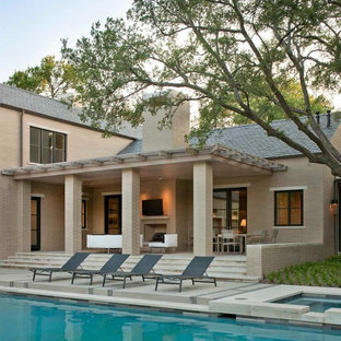 Transitional patio photo in Dallas with no cover