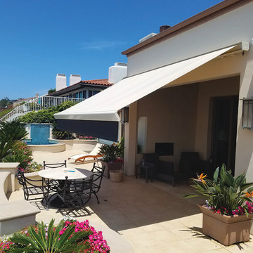 NuImage Pro Series K300 provides shade on stucco patio