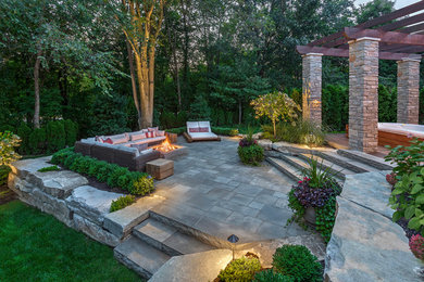 Example of a trendy patio design in Detroit