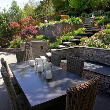 Oakland Modern-Rustic Backyard Patio & Outdoor Kitchen