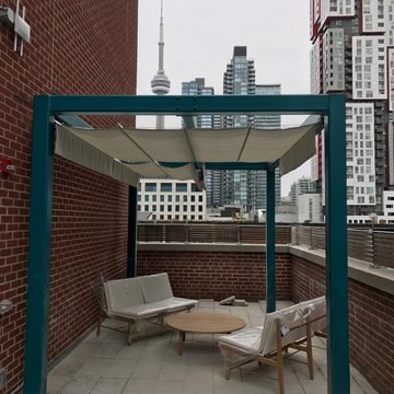 Office Building Rooftop Pergola & Shade Sail