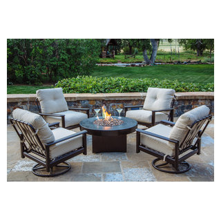 gas fireplace patio set