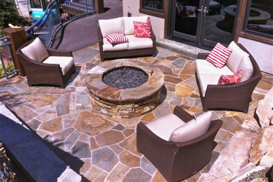 Example of an eclectic patio design in Salt Lake City