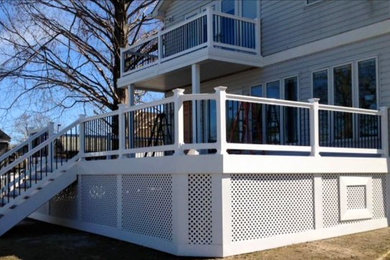 Inspiration for a medium sized traditional back patio in Baltimore with decking and no cover.